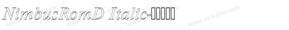 NimbusRomD Italic字体转换